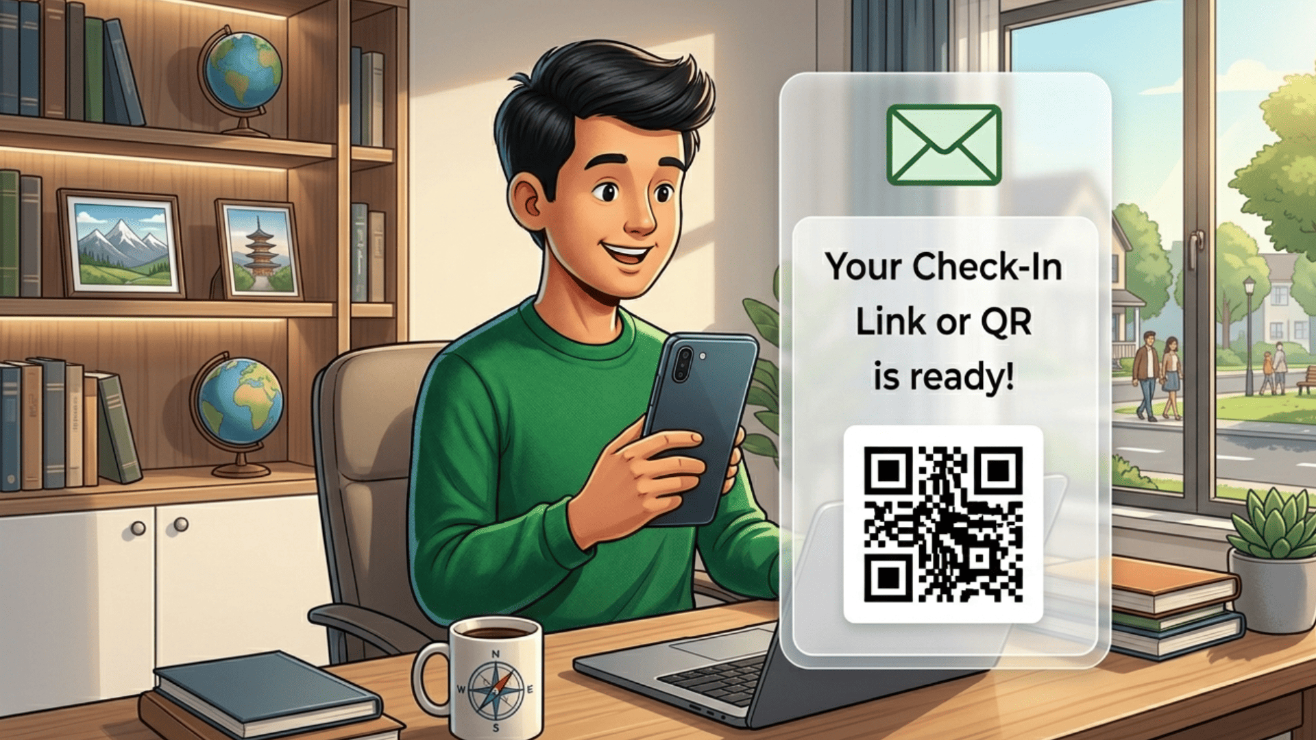 Receive Check-in Link or QR Code